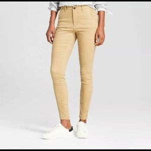 A New Day Womens Brown Stretch Skinny Chino Pants
